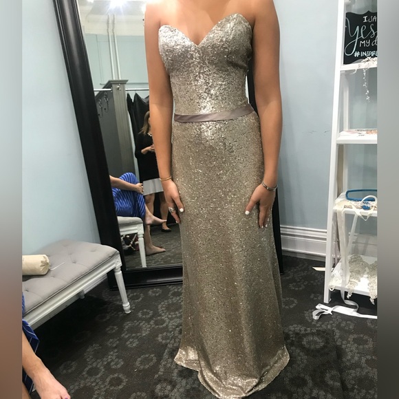 Allure Bridals Dresses & Skirts - Allure Bridesmaids 1471 strapless sequin dress